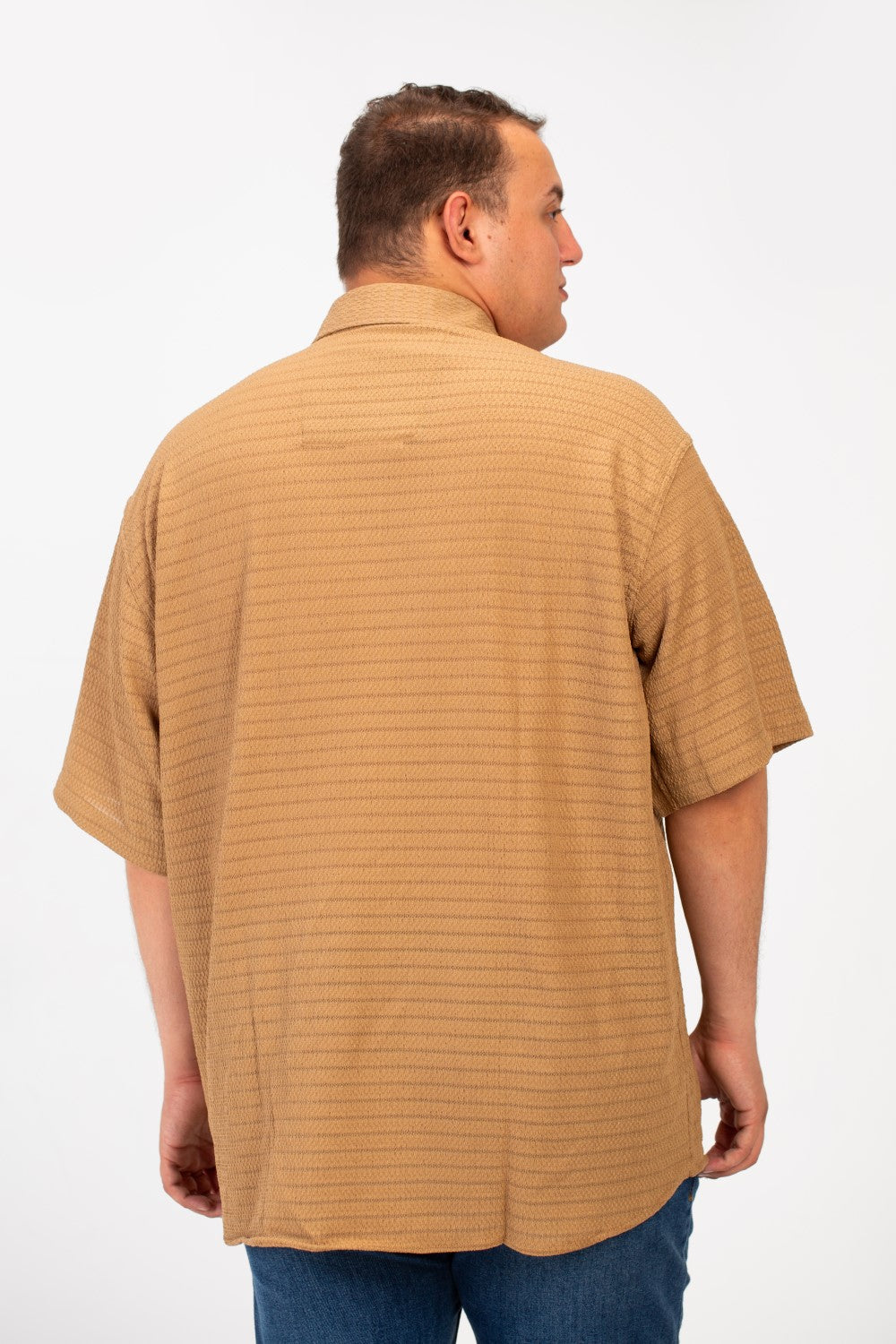 Men's Big Size Half Sleeved Basic Shirt In Comfortable Breathable Fabric
