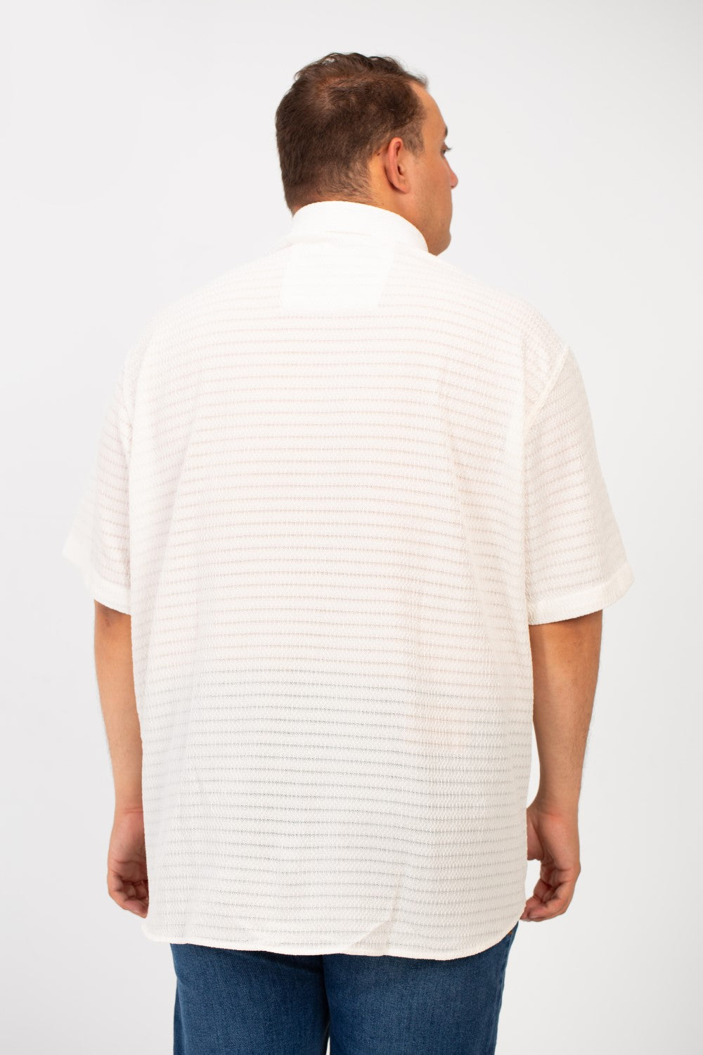 Men's Big Size Half Sleeved Basic Shirt In Comfortable Breathable Fabric