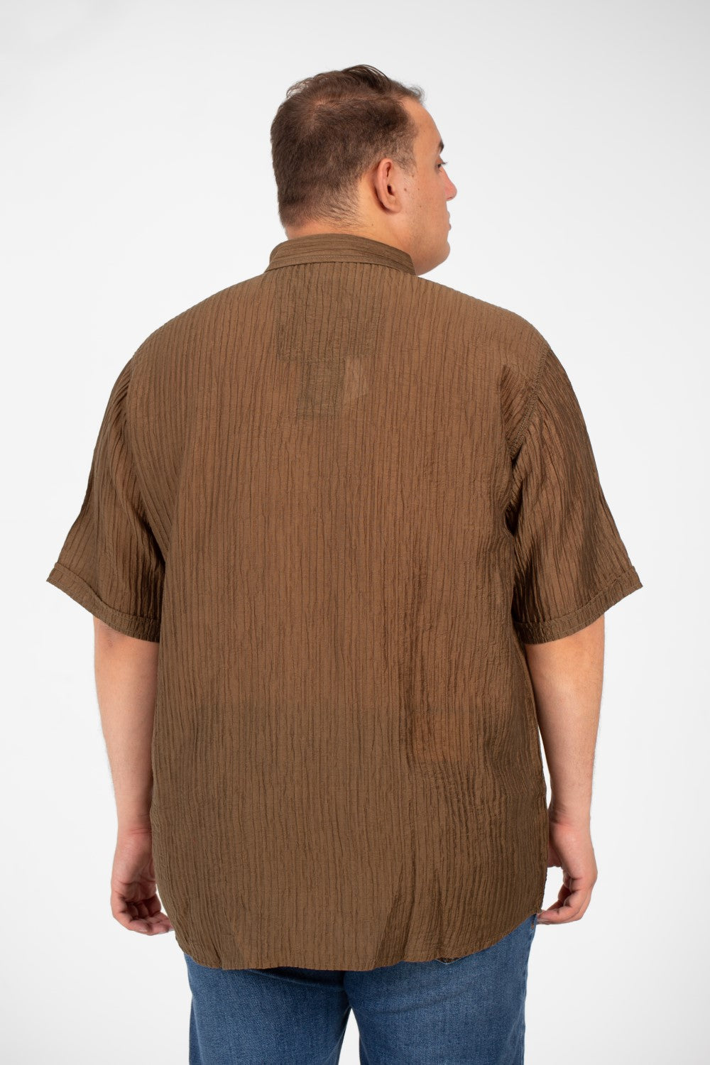Men's Big Size Short Sleeves Shirt With An Exceptional Design In High Quality Material