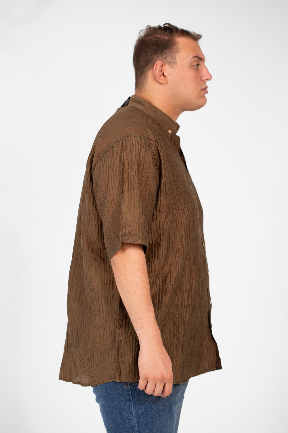 Men's Big Size Short Sleeves Shirt With An Exceptional Design In High Quality Material