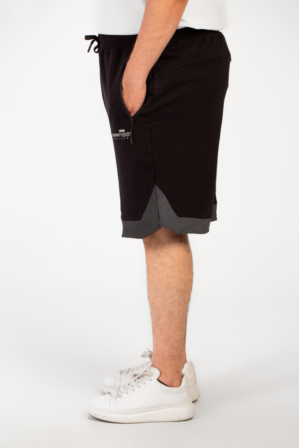 Men's Milton Basic Big Size Short Modern Design With A Side Text Print