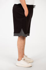 Men's Milton Basic Big Size Short Modern Design With A Side Text Print