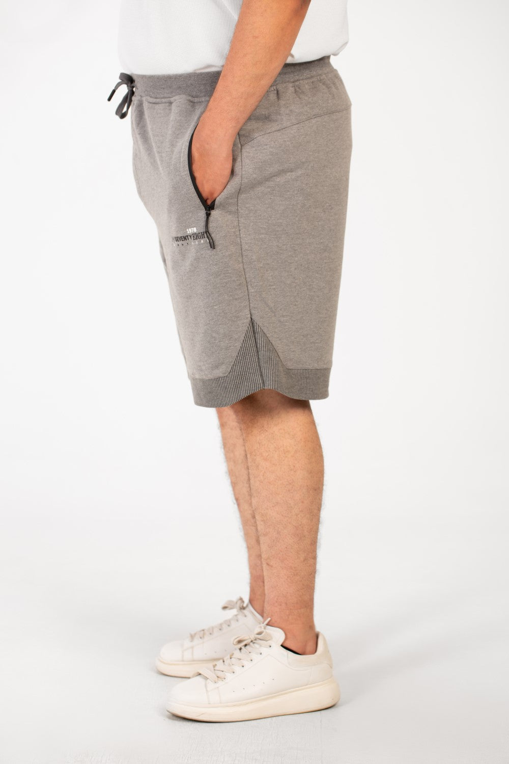 Men's Milton Basic Big Size Short Modern Design With A Side Text Print