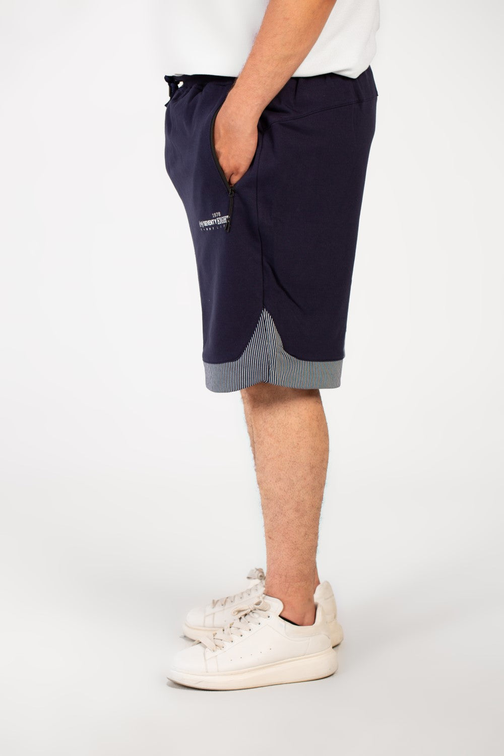 Men's Milton Basic Big Size Short Modern Design With A Side Text Print