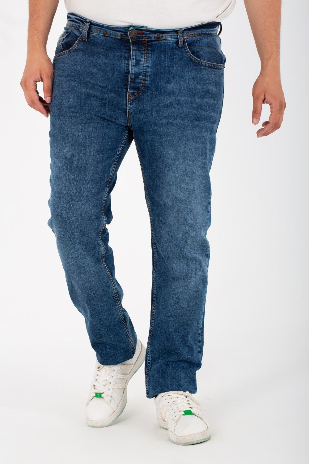 Mens Big Size Used Jeans Pants With Five Pockets And Basic Colors