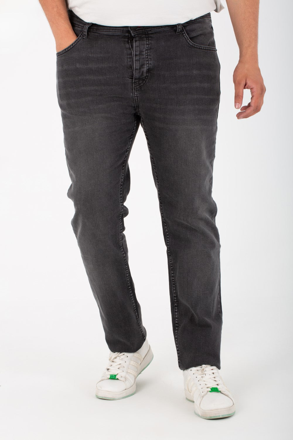 Mens Big Size Used Jeans Pants With Five Pockets And Basic Colors