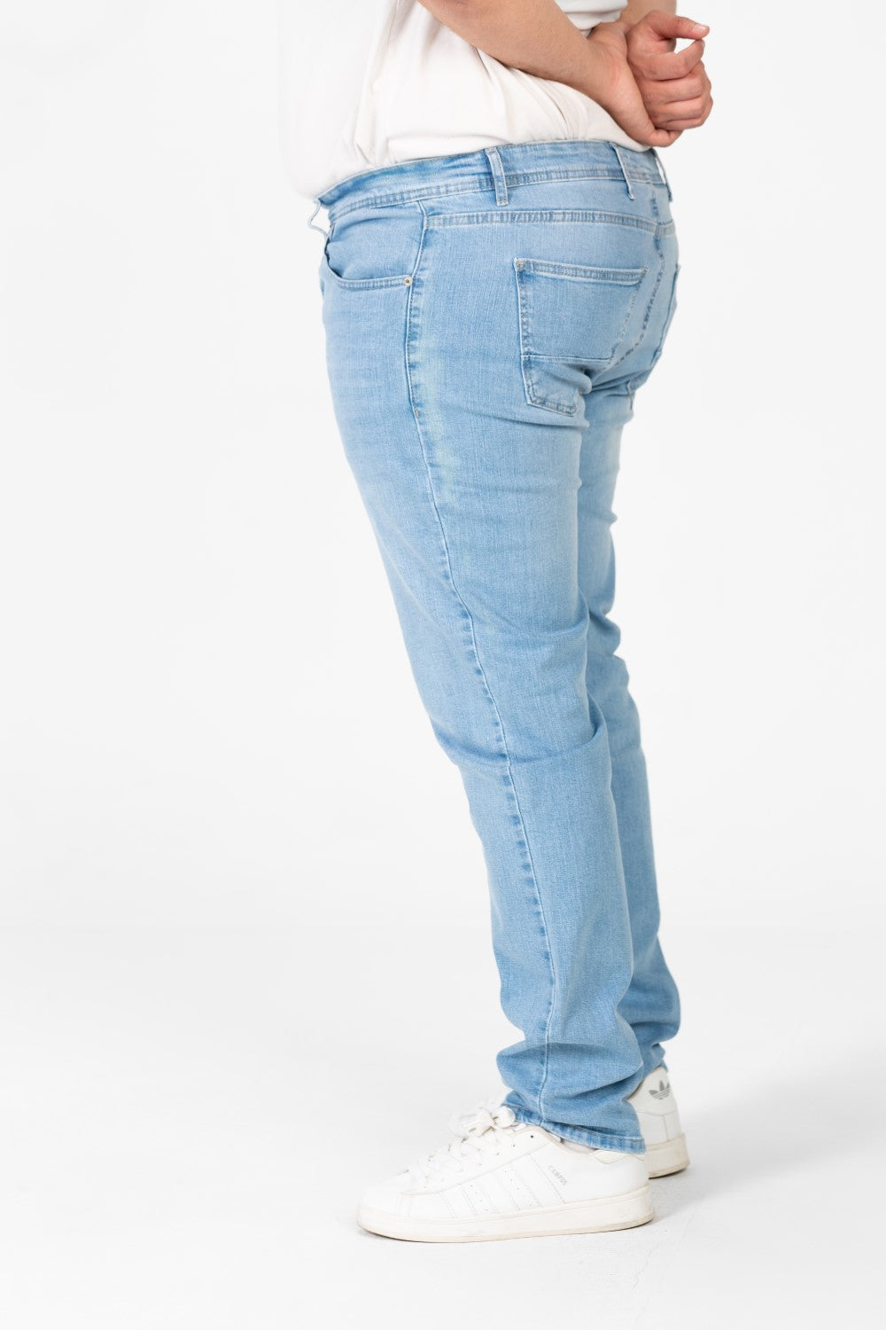 Men's Big Size Jeans Used Pants with Five Pockets
