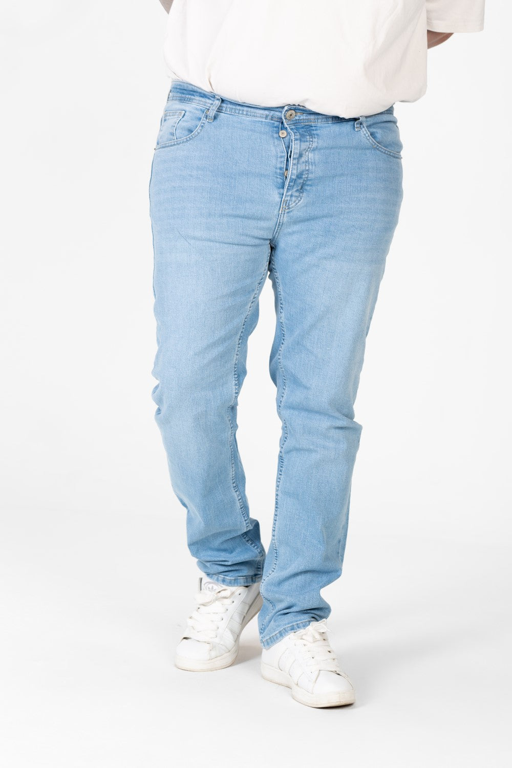 Men's Big Size Jeans Used Pants with Five Pockets