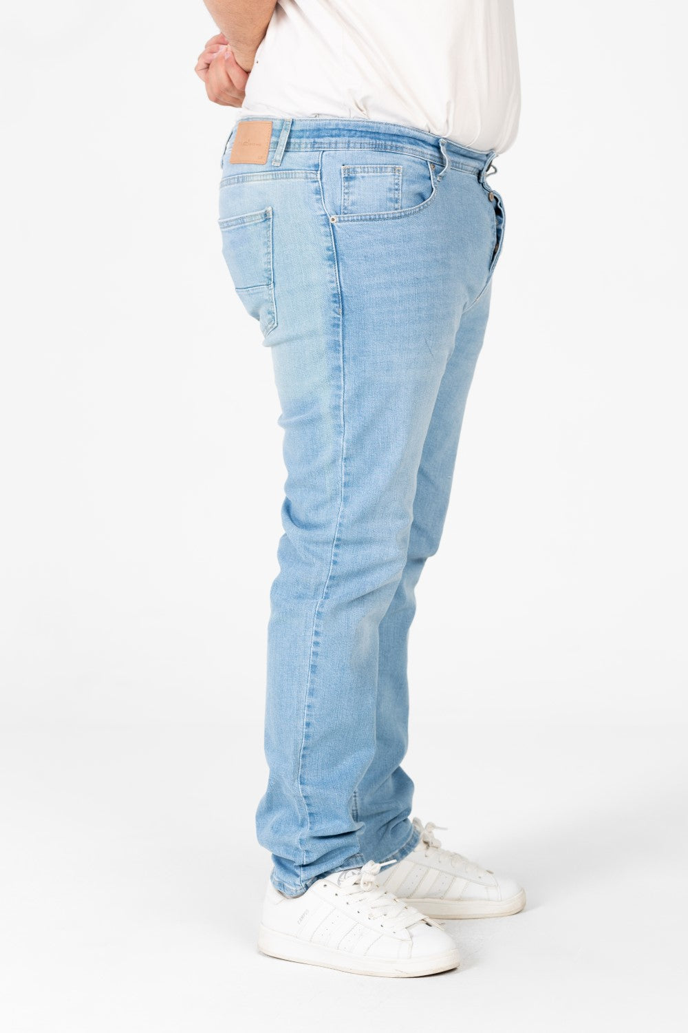 Men's Big Size Jeans Used Pants with Five Pockets