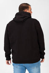 Men's Big Size Hoodie Sweatshirt With Front Print And Long Sleeves