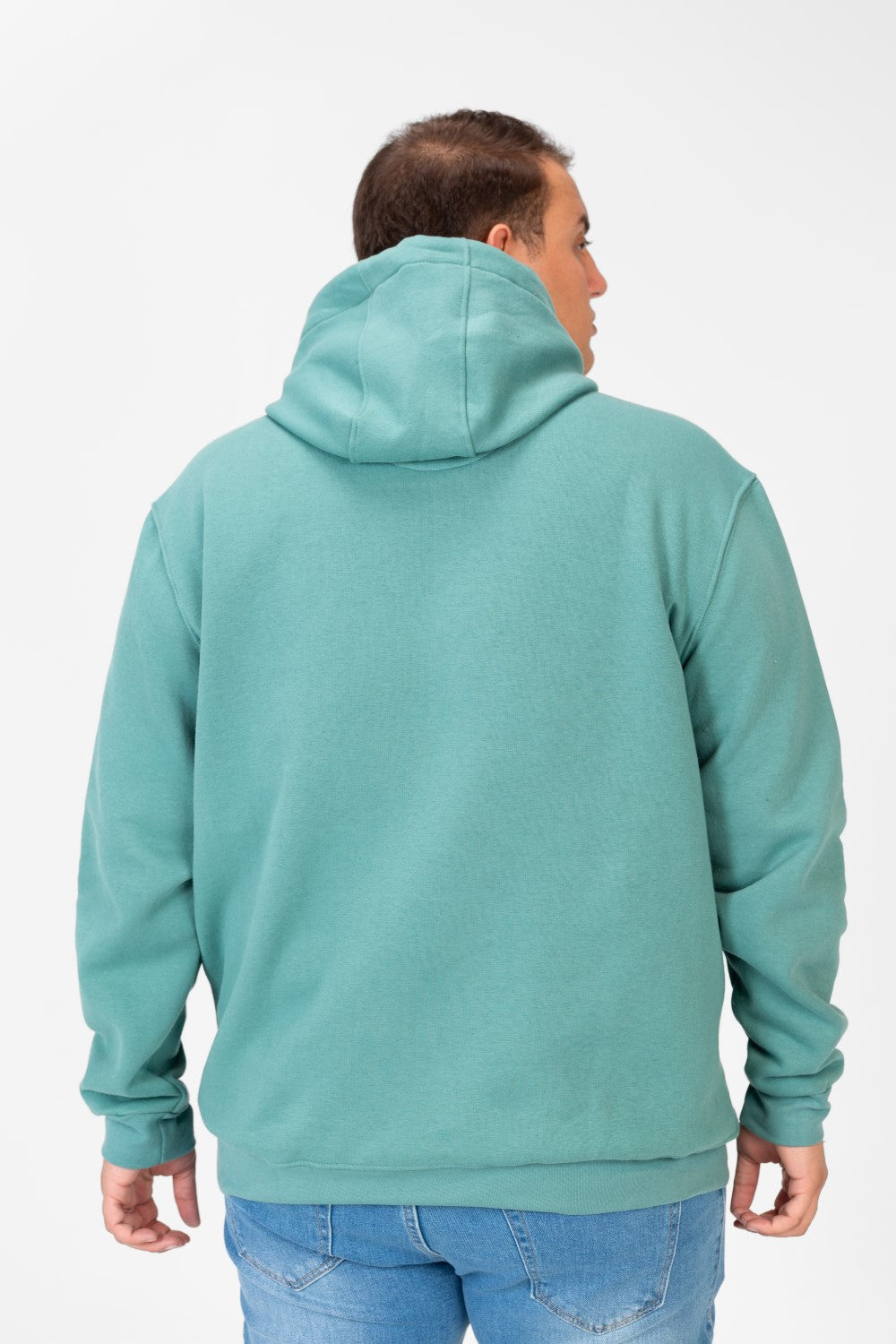 Men's Big Size Hoodie Sweatshirt With Front Print And Long Sleeves