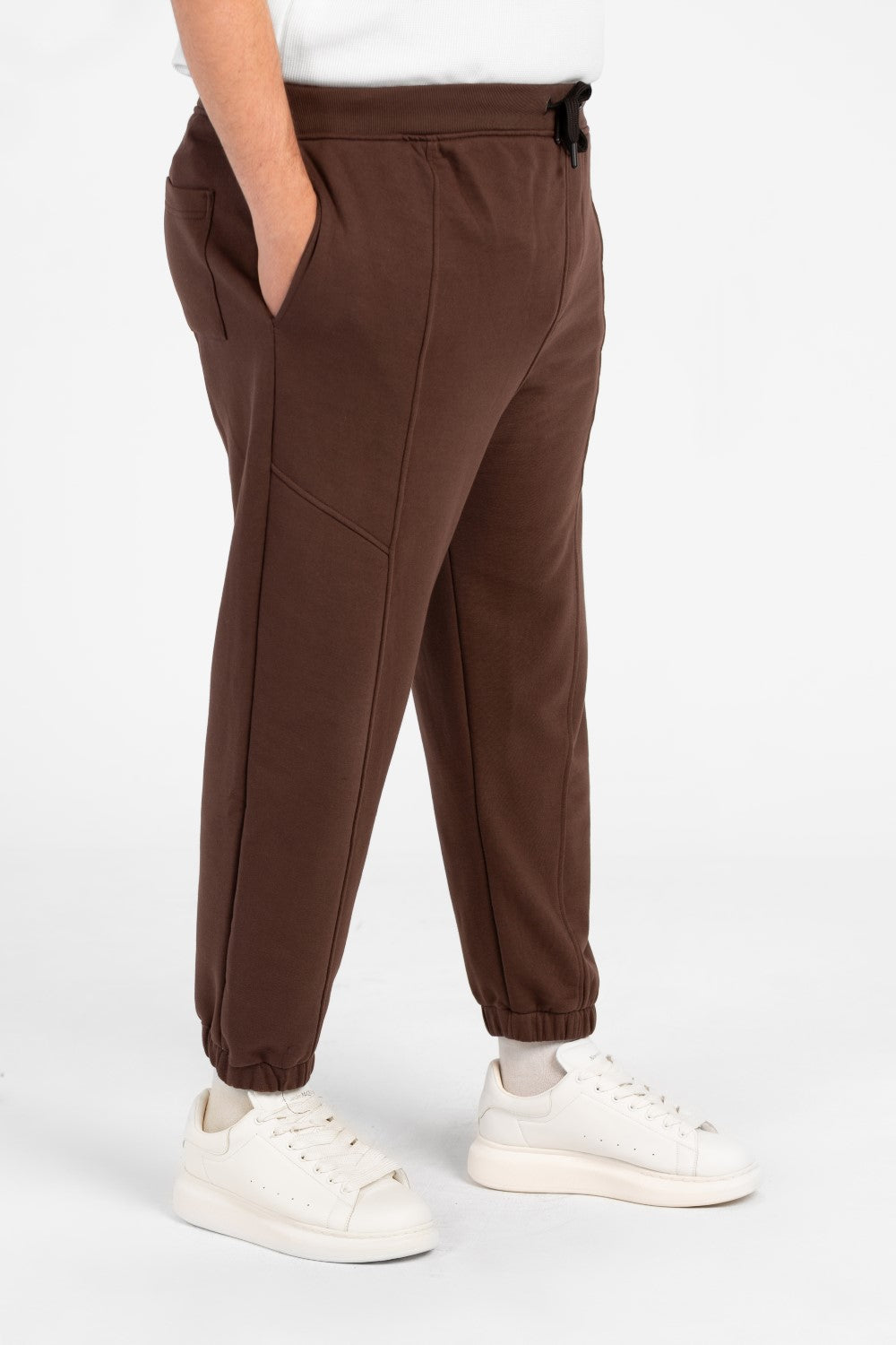 Men's Big Size Melton Basic Sweatpants With Side Pockets