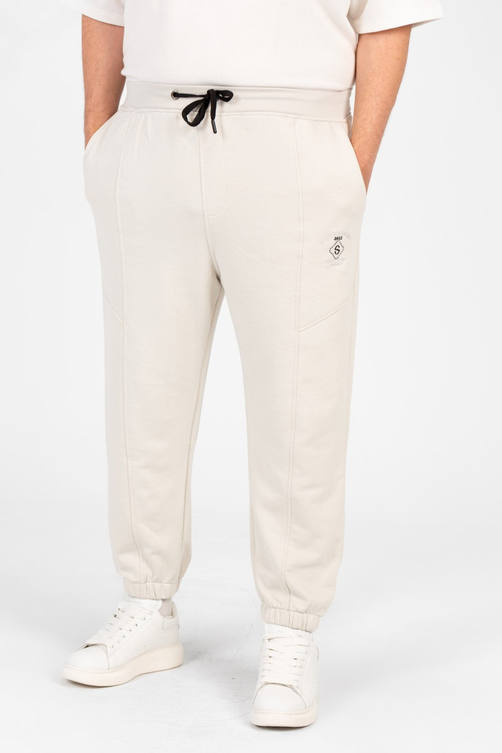 Men's Big Size Melton Basic Sweatpants With Side Pockets