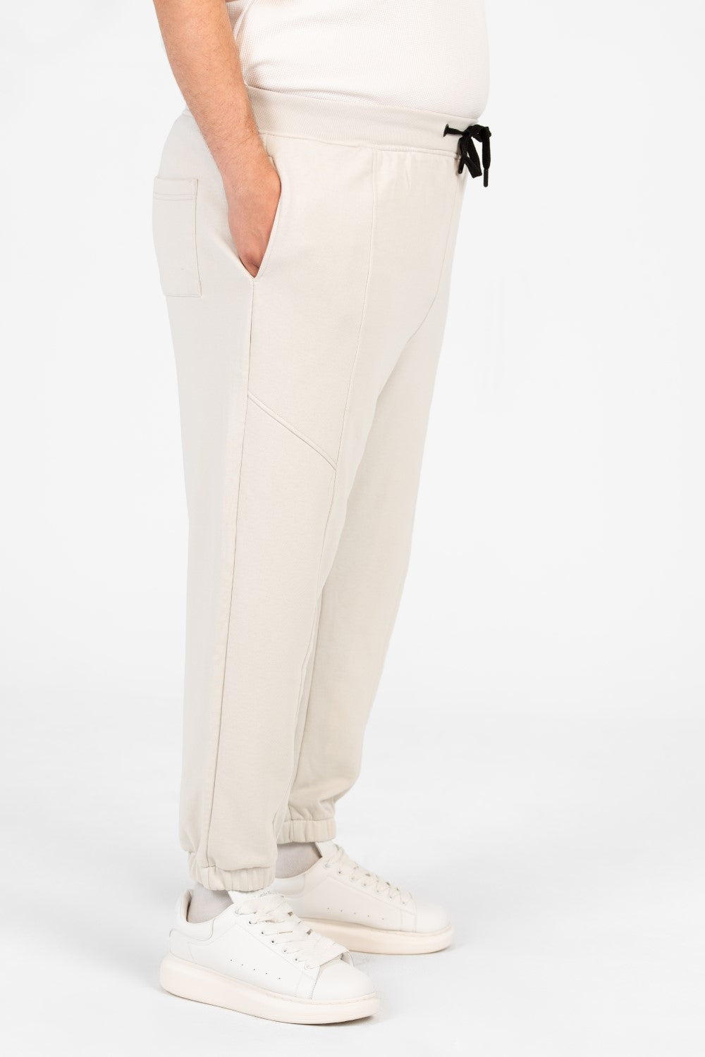 Men's Big Size Melton Basic Sweatpants With Side Pockets