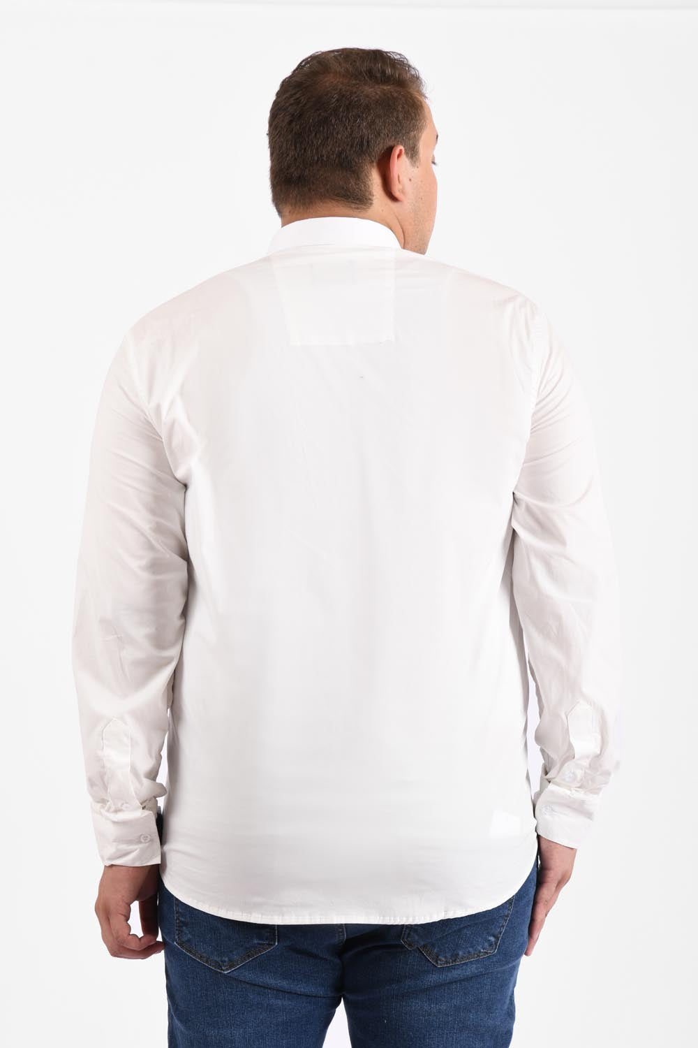 Men's Big Size Classic Long Sleeves Regular Fit Made Of Soft Cotton Shirt