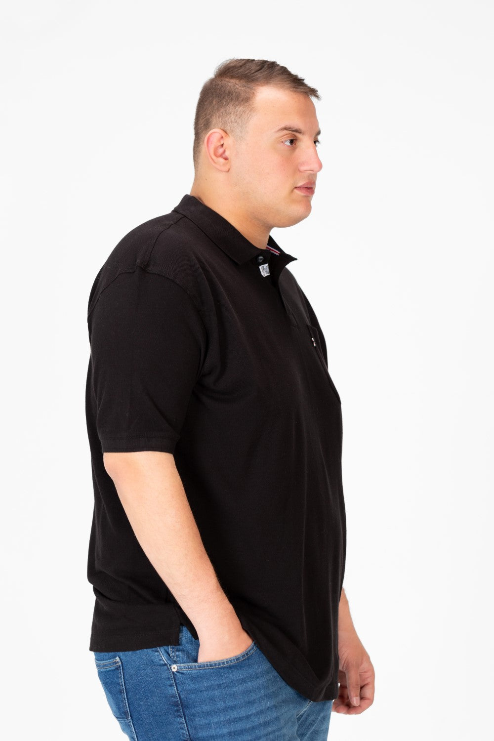 Men's Big Size Polo Half Sleeve T-Shirt with Front Pocket