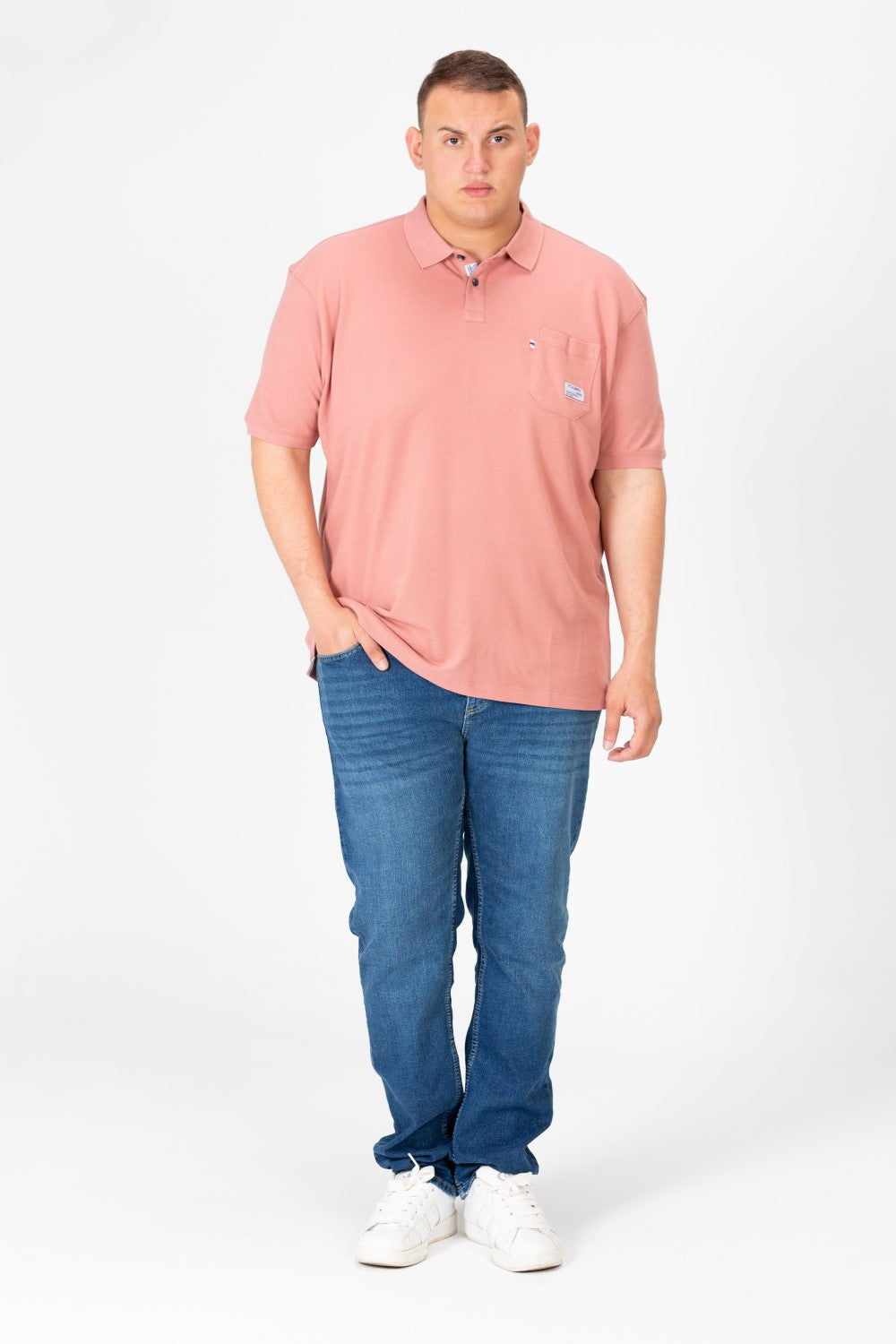 Men's Big Size Polo Half Sleeve T-Shirt with Front Pocket