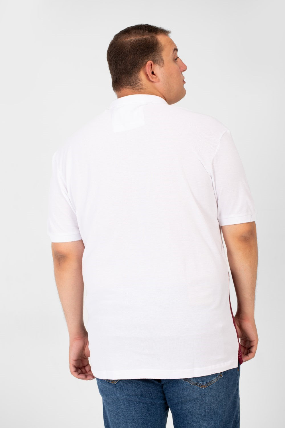 Men's Big Size Tomato Polo Short Sleeves T-Shirt With Front Colors Print