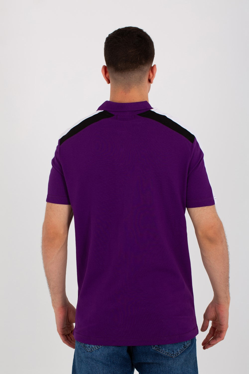 Mens Polo T-shirt With A Half Sleeve Collar And A Tomato Badge On The Front