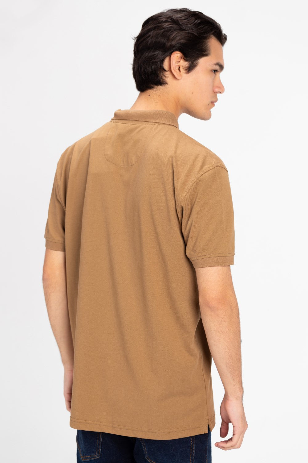 Men's Half Button Short Sleeved Polo T-shirt