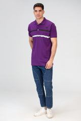 Mens Slim Fit Polo T-Shirt With Front Print