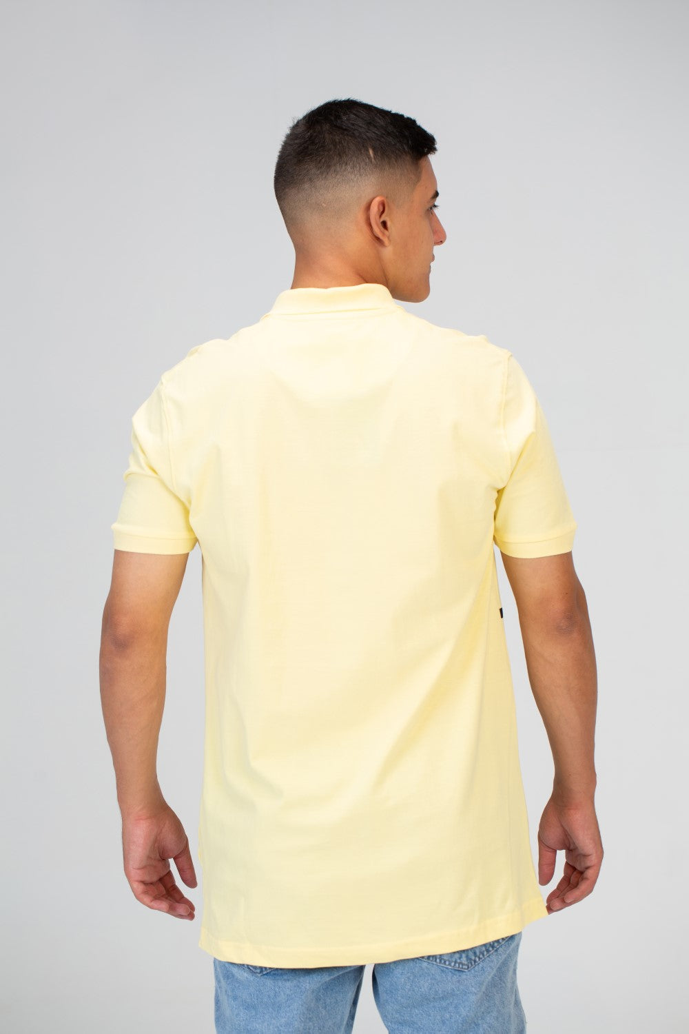 Mens Slim Fit Polo Short Sleeves T-Shirt With Front Print