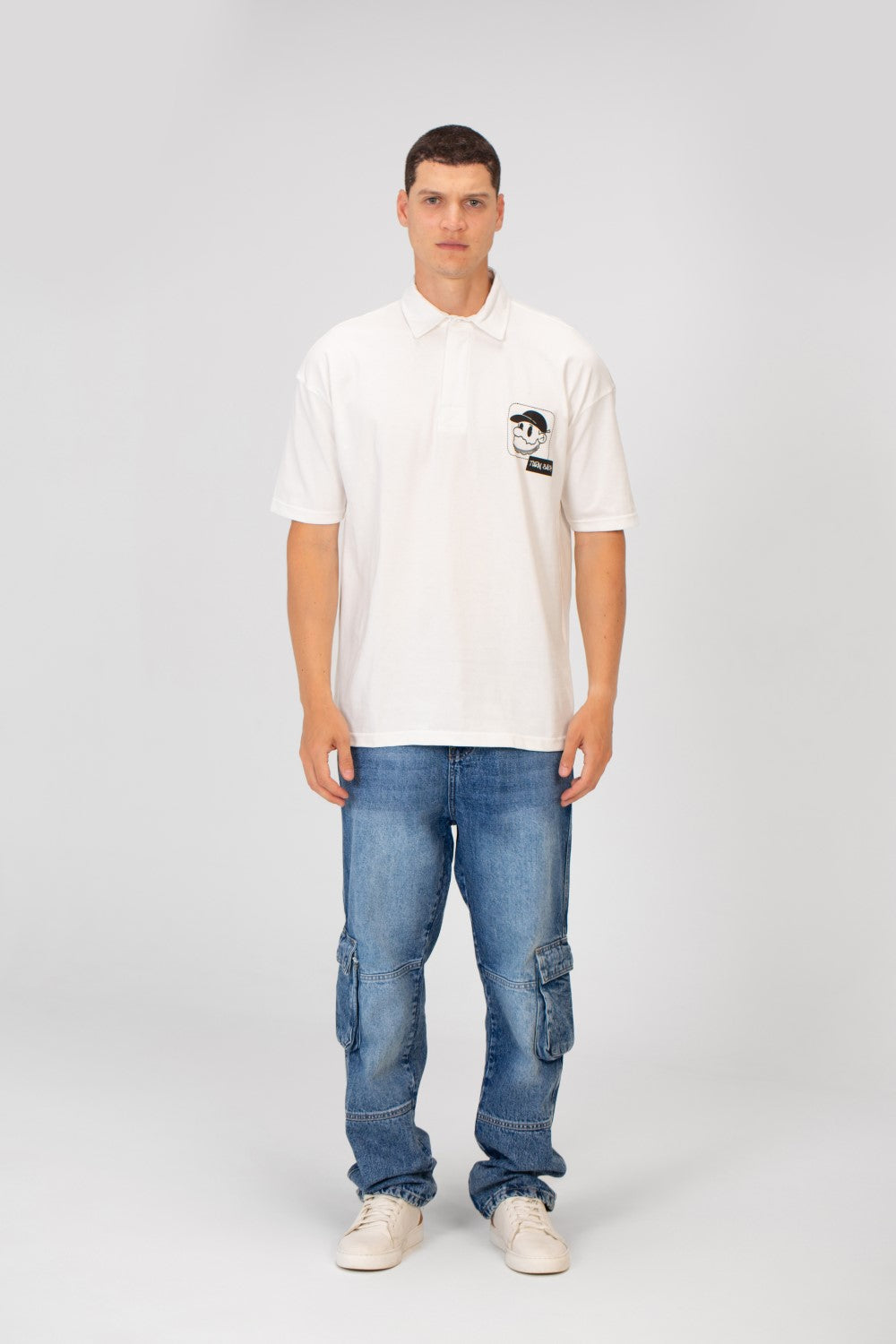 Men's Printed Bolivar Regular Fit Polo Neck Short Sleeve T-Shirt