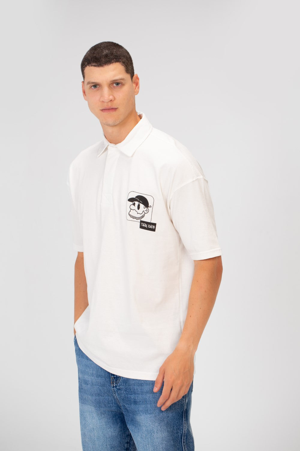 Men's Printed Bolivar Regular Fit Polo Neck Short Sleeve T-Shirt