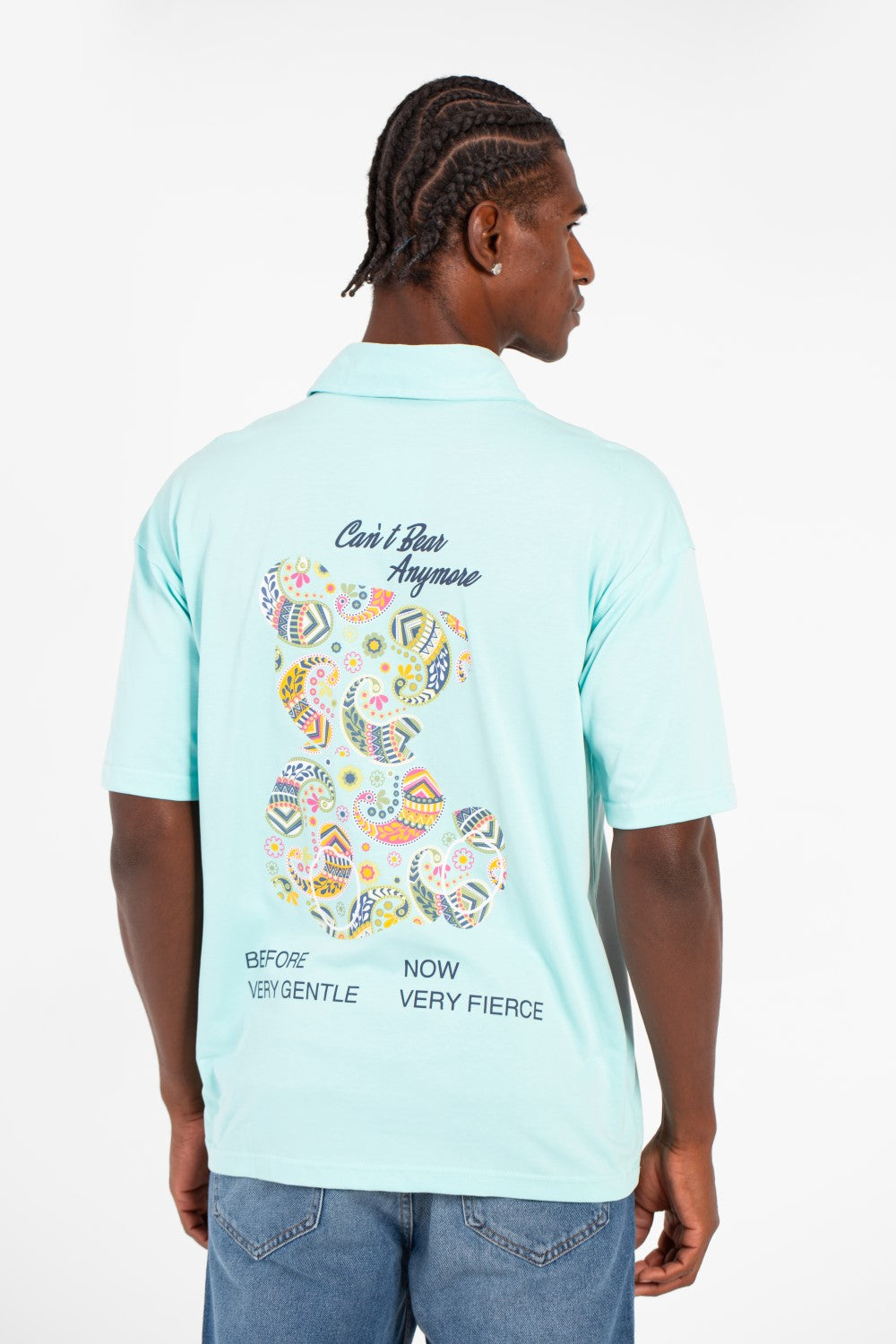 Men's Printed Regular Fit Bolivar Short Sleeve Comfortable Polo T-Shirt
