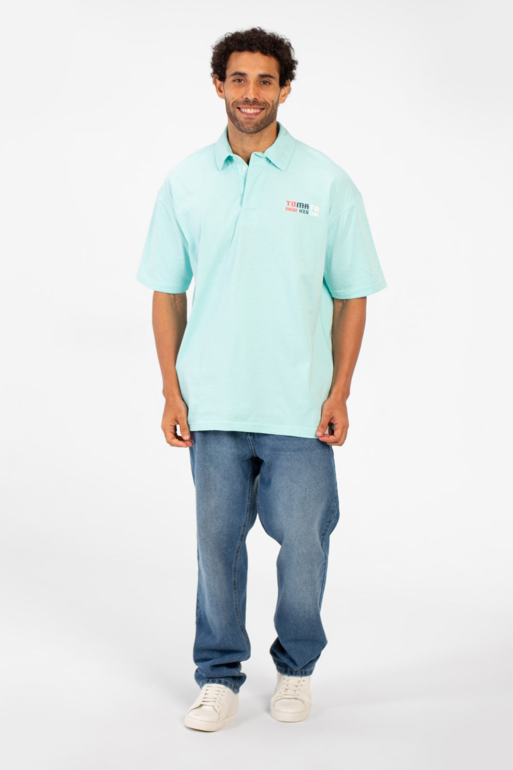 Men's Tomato Bolivar Print Polo T-Shirt Regular Fit Half Sleeve