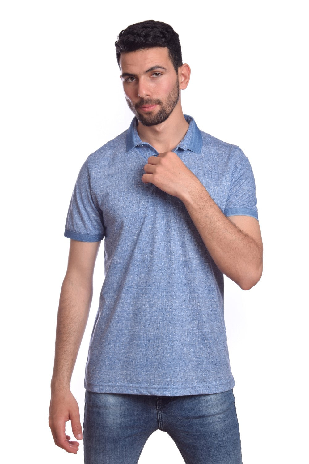 Men's Polo Neck With Short Sleeve Unique Pattern Classic Style T-shirt