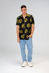 Mens Half Sleeved Slim Fit Shirt In Viscose Cotton