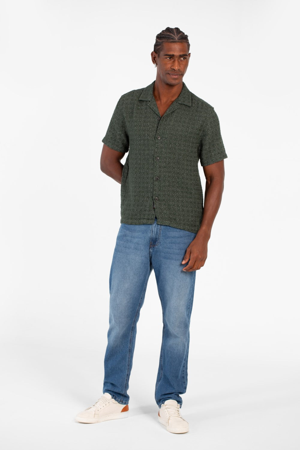 Men's Basic Slim Fit Mesh Half Sleeve Shirt With High Quality Material