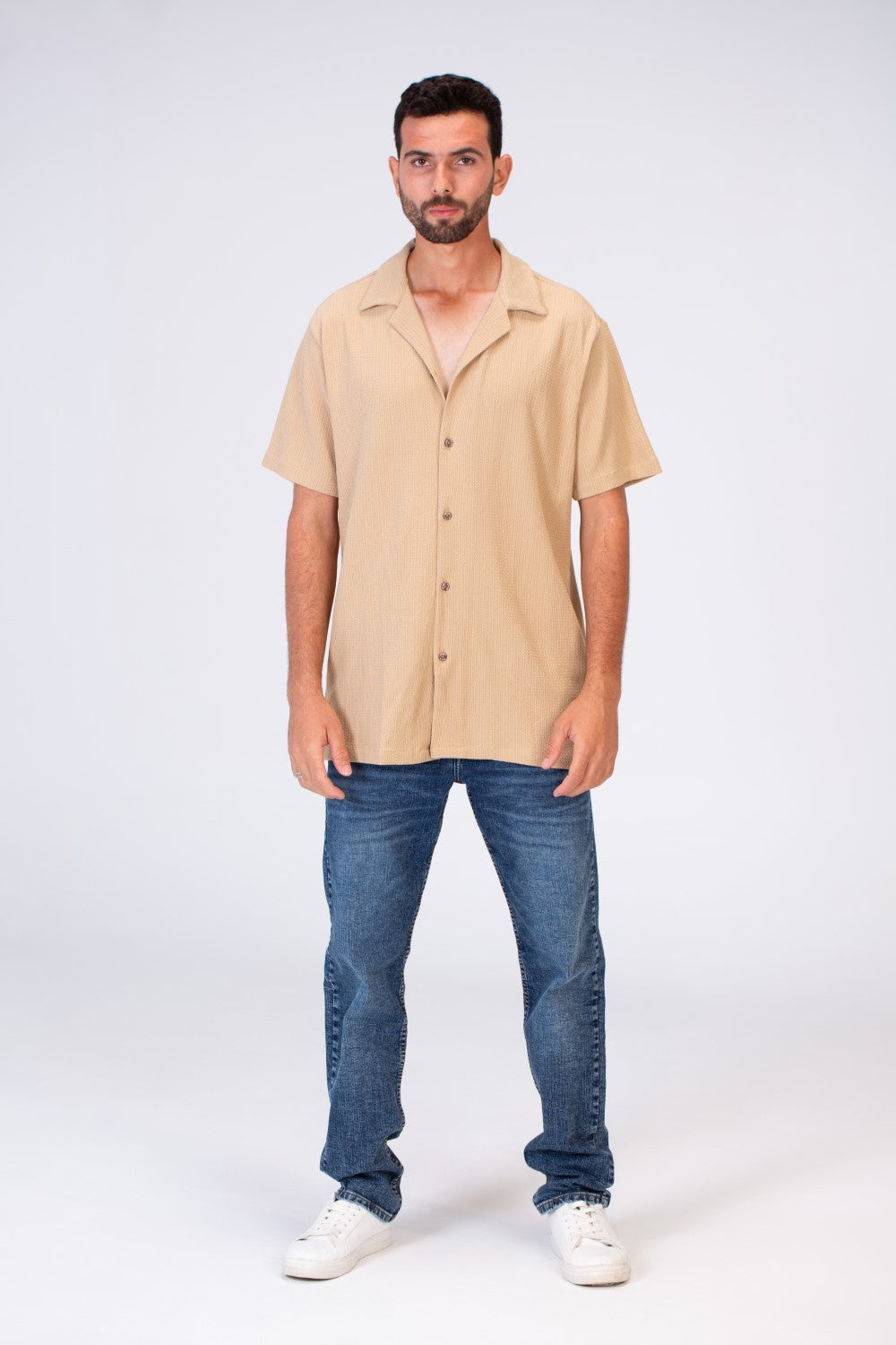 Mens Basic Half Sleeve Shirt With Comfortable Summer Material That Is Suitable For Every Day
