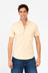 Men's Slim Fit Gabardine Half Sleeve Shirt