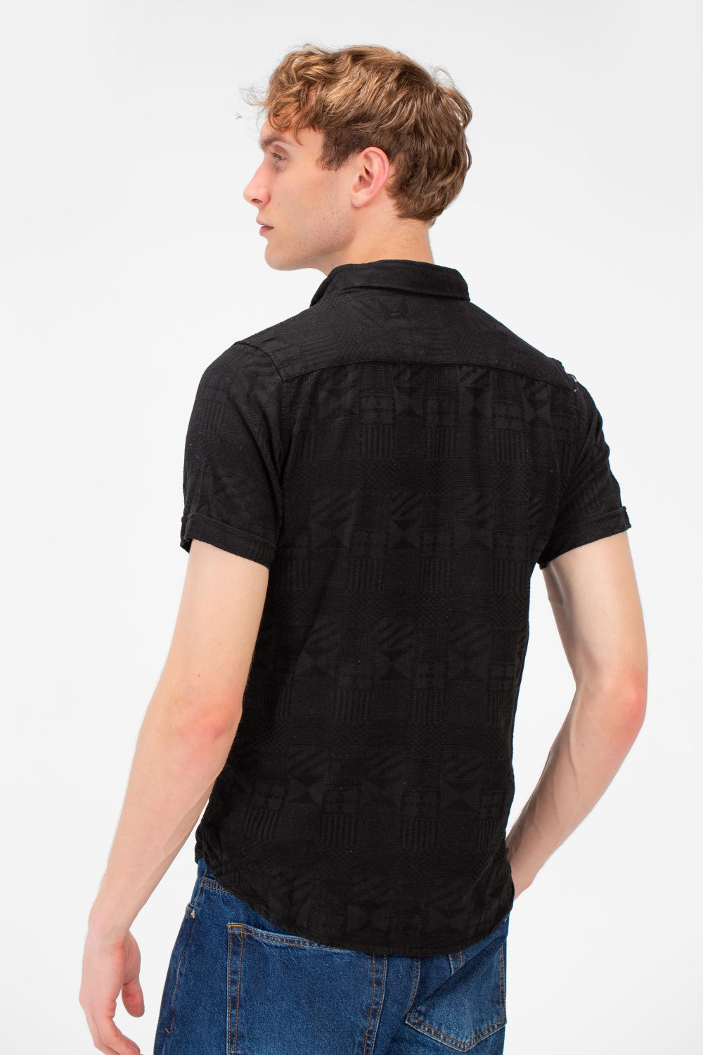 Men's High Quality Basic Half Sleeve Slim Fit Shirt Jakar