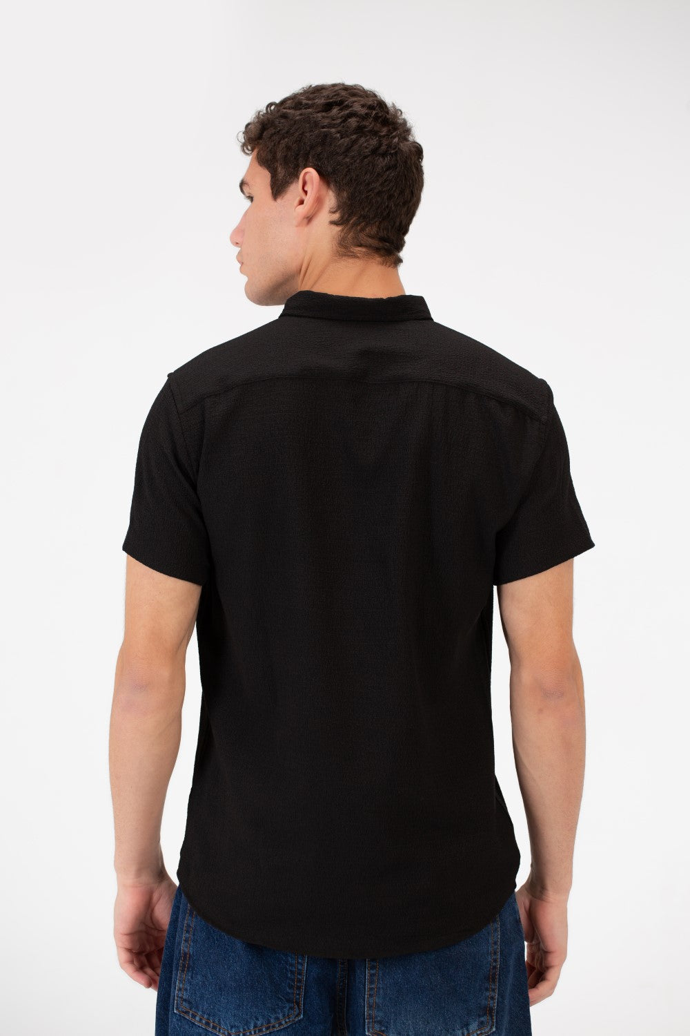 Men's Slim Fit Basic Half Sleeve Shirt