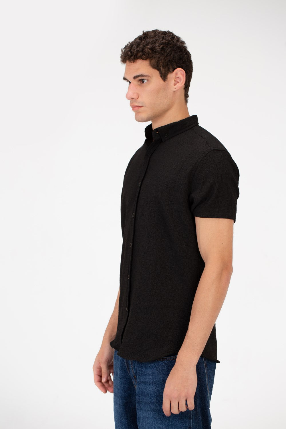 Men's Slim Fit Basic Half Sleeve Shirt