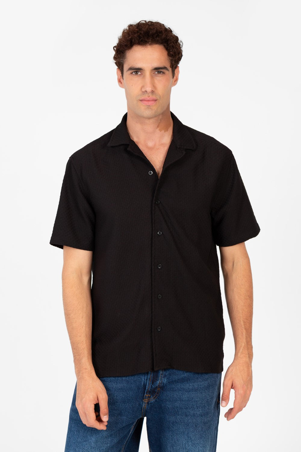 Men's Basic Slim Fit Half Sleeve Shirt