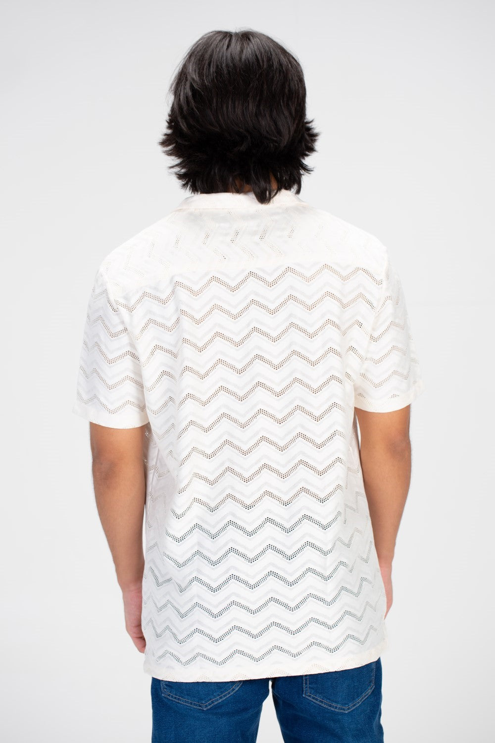 Men's Half Sleeve Slim Fit Shirt With A Unique Cut And Buttons On The Front