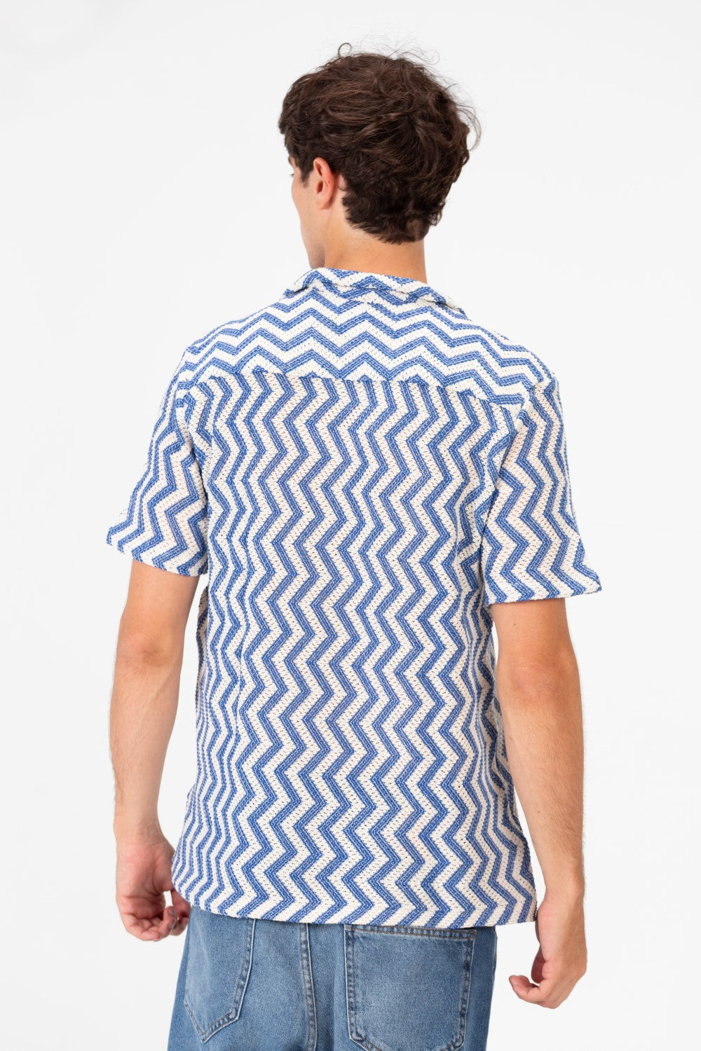 Men's Slim Fit Short Sleeve Jakar Mesh Shirt With Breathable High Quality Material