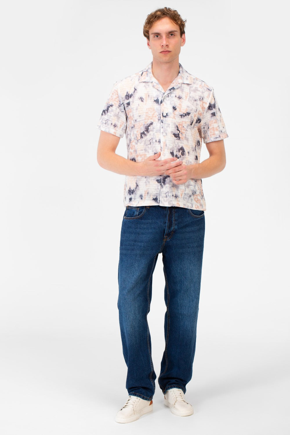 Men's Half Sleeve Slim Fit Jakar Shirt In Distinctive Summer Colors