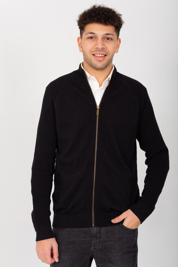 Men's Slim Fit Full Zipper Round Unique Style Pullover
