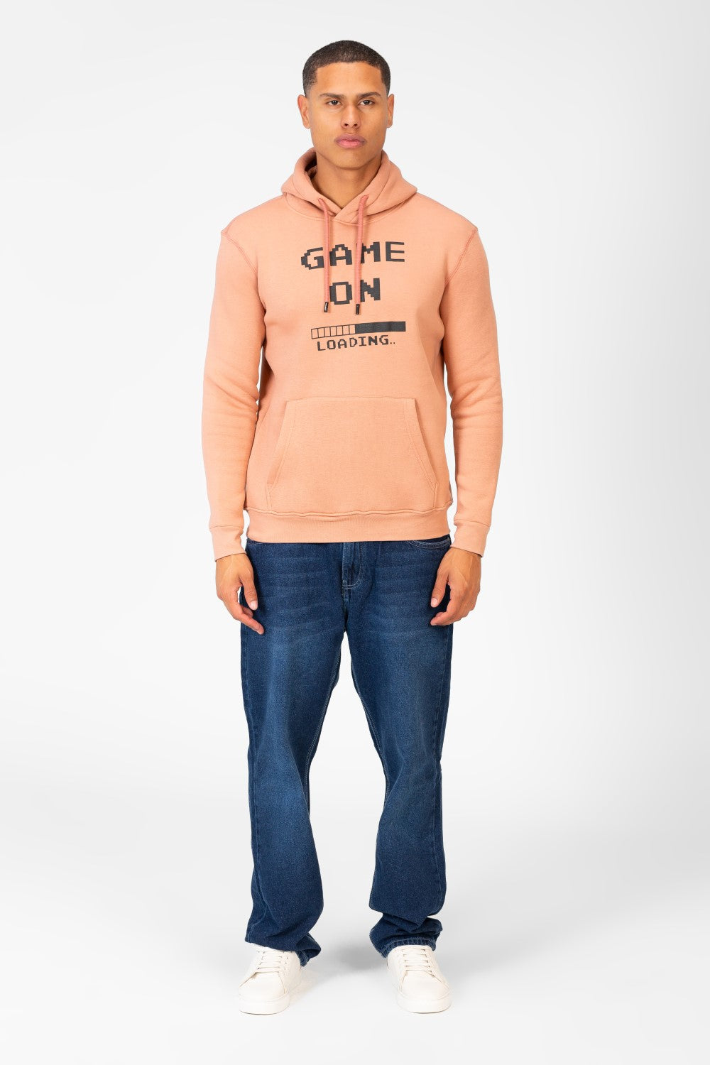 Men's Slim Fit Hoodie Sweatshirt With Text Print 1