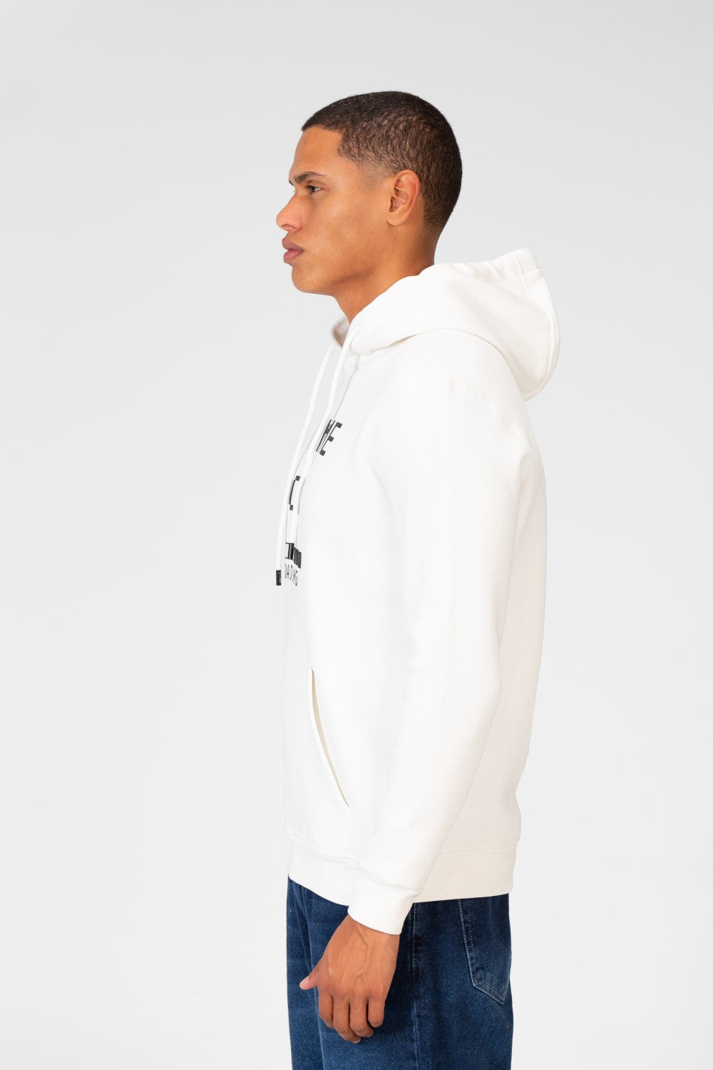 Men's Slim Fit Hoodie Sweatshirt With Text Print 1