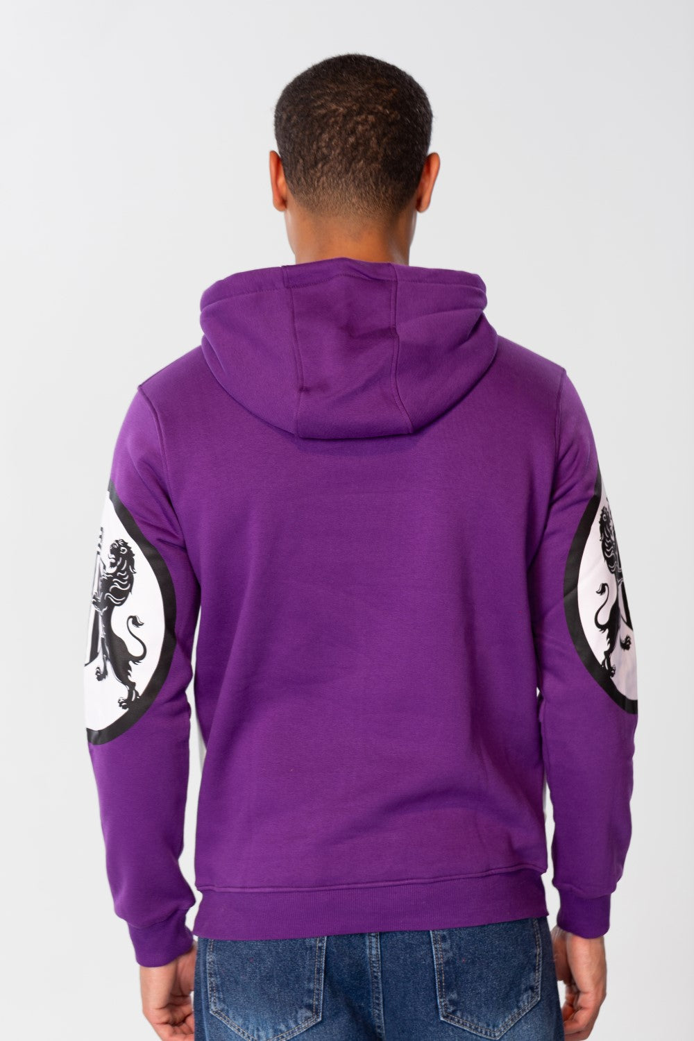 Men's Hoodie With Front And Shoulder Print And Long Sleeves