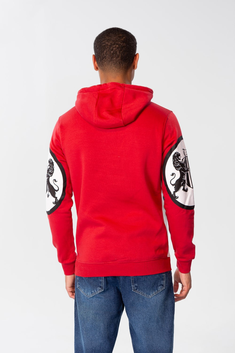 Men's Hoodie With Front And Shoulder Print And Long Sleeves