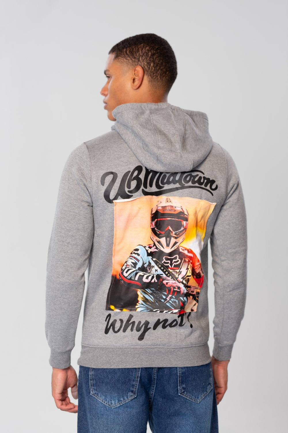 Men's Slim Fit Hoodie With Graphic Print On The Back