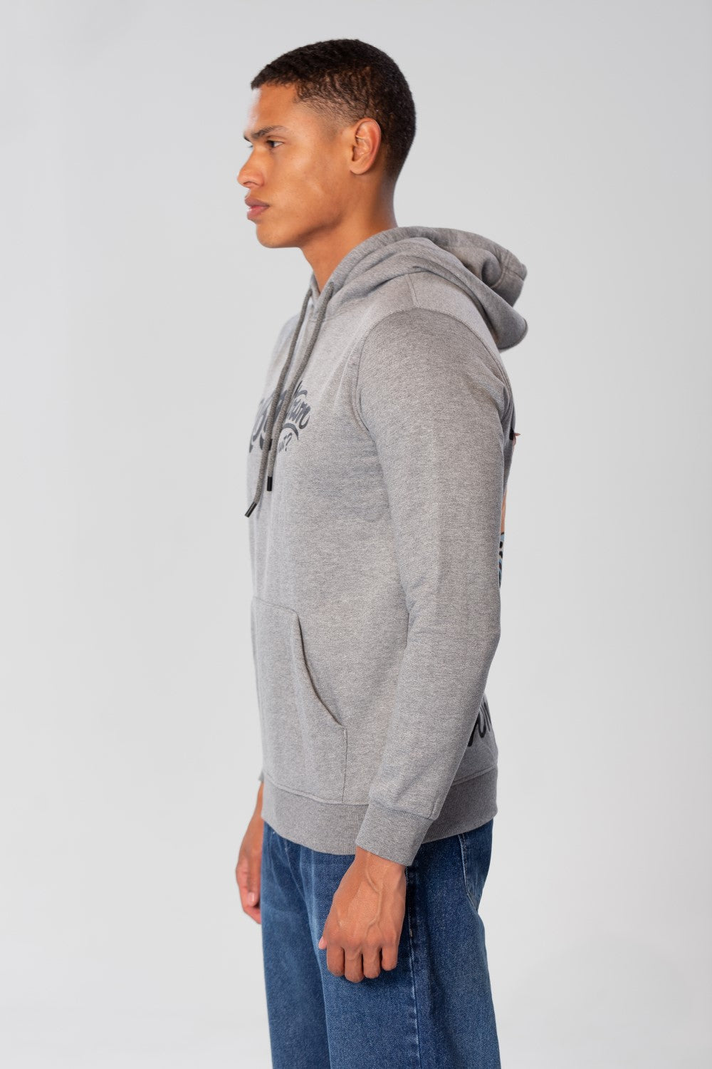 Men's Slim Fit Hoodie With Graphic Print On The Back