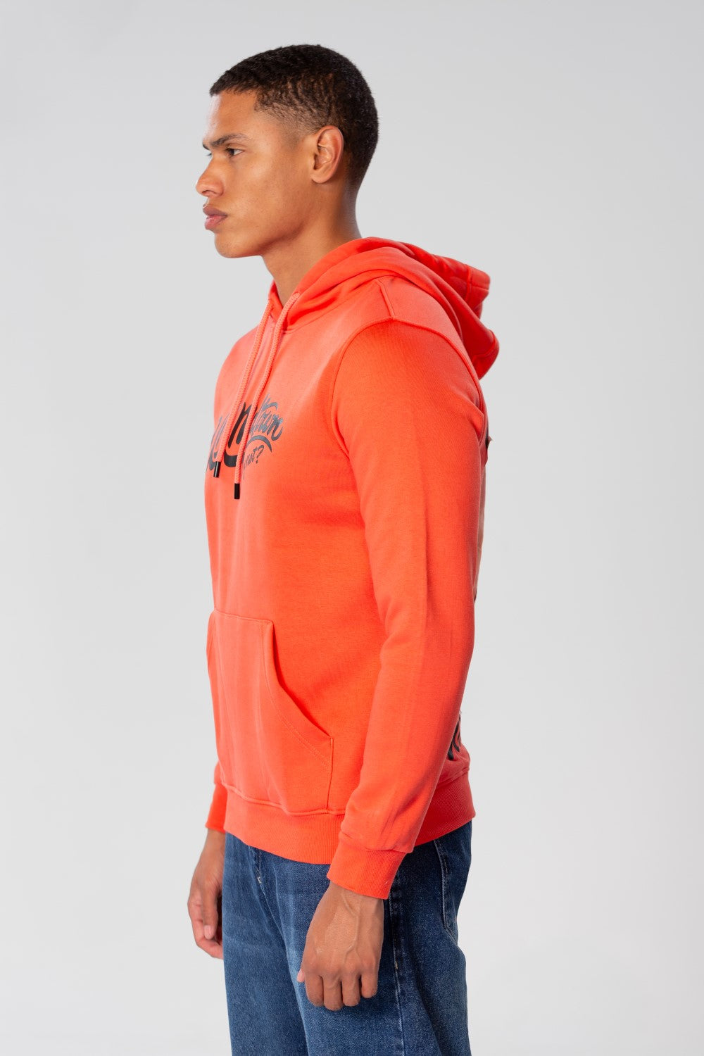 Men's Slim Fit Hoodie With Graphic Print On The Back